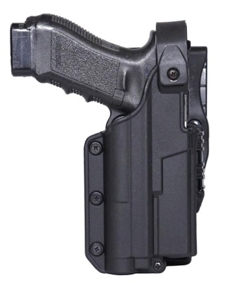 Кобура для Glock 17 с фонарём клещ мини на выносной площадке литьевая