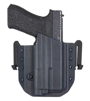 Кобура Glock 17/МПЛ  поясная с фонарем Зенит мини Клещ в Warrior Format