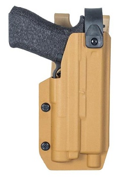 Кобура Тактика для Glock 17 /19/МПЛ с фонарем Зенит клещ мини на выносной платформе с мельницей  или на Салазках